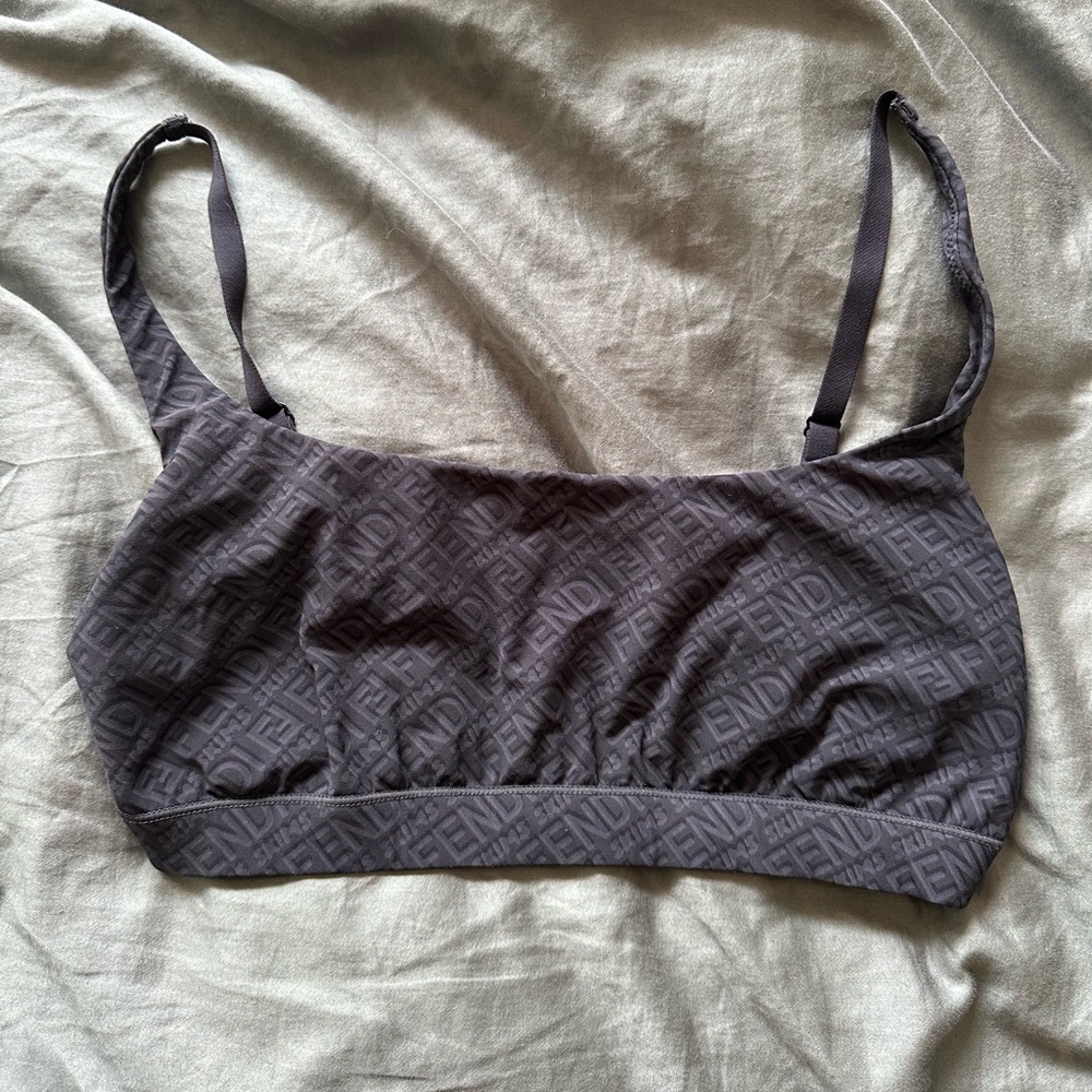 Skims x Fendi Black Bralette